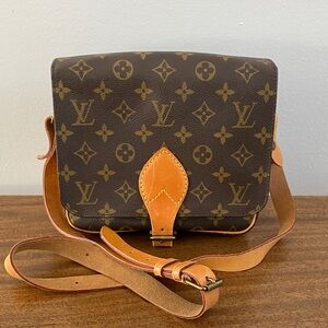 Louis Vuitton Monogram Cartouchiere MM Crossbody Bag W/Dust Bag